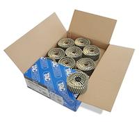 Tacwise 0777 Clous en Rouleau Extra Galvanisés à Tête Plate de Type 2,8 / 50 mm, Pointe en Diamant, Tige Annelée, Inclinés à 16°, Reliés en Fil, Lot de 4000