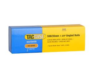 Tacwise 0826 Clous de Finition à Angle Type 500/35 mm, 26°, Lot de 5000 | Galvanisés, Inclinés à 26°, Équivalent au Type 18G