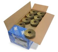 Tacwise 0996 Clous en Rouleau Galvanisés à Tête Plate de Type 2,1 / 40 mm, Pointe en Diamant, Tige Annelée, Inclinés à 16°, Reliés en Fil, Lot de 14.400