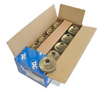 Tacwise 1000 Clous en Rouleau Galvanisés à Tête Conique de Type 2,1 / 27 mm, Pointe Émoussé, Tige Annelée, Inclinés à 16°, Assemblée par Fil, Lot de 14.400