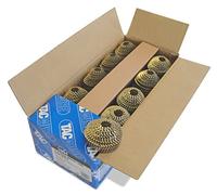 Tacwise 1004 Clous en Rouleau à Tête Conique Type 2,1/38 mm, Lot de 14.400 | Pointe Diamant, Tige Annelée, Acier Sans Protection, Inclinés à 16°, Assemblés par Fil