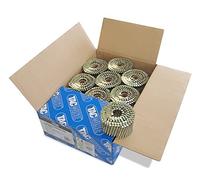 Tacwise 1036 Clous en Rouleau Extra Galvanisés à Tête Plate de Type 3,3 / 65 mm, Pointe en Diamant, Tige Annelée, Inclinés à 16°, Reliés en Fil, Lot de 4000