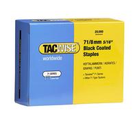 Tacwise Agrafes Type 71 TA-1065 pour tapisserie - 8 mm - Galvanisées noires - Lot 20 000