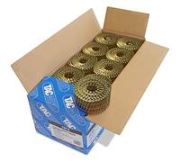 Tacwise 1074 Clous en Rouleau à Tête Plate de Type 2,5 / 64 mm, Pointe en Diamant, Tige Lisse, Acier Sans Protection, Inclinés à 16°, Reliés en Fil, Lot de 9000