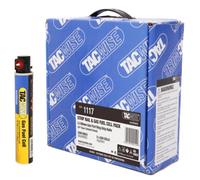 Tacwise 1117 Boîte de 2.200 Clous en Bande Extra Galvanisés 3,1 mm / 90 mm avec 2 Cartouches de Gaz 80 ml