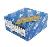 Tacwise 1125 Clous de Charpente Extra Galvanisés 2,8 / 65 mm, Lot de 2200 | Tête en 'D', Tige Annulaire, Inclinés à 34°, Assemblés en Papier