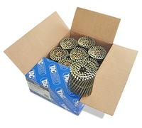 Tacwise 1155 Clous en Rouleau à Tête Plate de Type 3,8 / 130 mm, Pointe en Diamant, Tige Annelée et Finition en Acier, Inclinés à 16°, Reliés en Fil, Lot de 1500