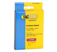 Tacwise 1174 Agrafes à Couronne Étroite Galvanisées 91/45 mm, Lot de 1000 | Populaire pour les Applications Bois sur Bois
