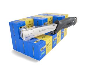Tacwise 1185 A11 Marteau Agrafeur avec 75.000 Agrafes 140/10mm, Utilise les Agrafes de Type 140/6 - 10mm