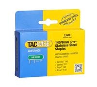 Tacwise Agrafes type 140 (T50/G11) en acier inoxydable 8 x 10,6 mm – Pack de 2000