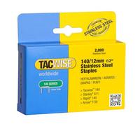 Tacwise 1220 Agrafes en Acier Inoxydable Type 140/12 mm, Lot de 2000 | Professionnelles
