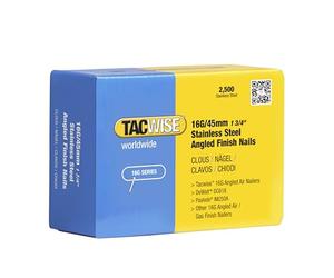 Tacwise 1224 Clous de Finition à Angle en Acier Inoxydable de Type 16G / 45 mm, Inclinés à 20°, Lot de 2500