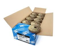 Tacwise 1229 Clous en Rouleau Galvanisés à Tête Plate de Type 2,1/25 mm, Tige Annelée, Inclinés à 16°, Reliés en Fil, Lot de 14.400