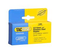 Tacwise Agrafes 1270 en acier inoxydable Type 53/10 mm – Lot de 2000