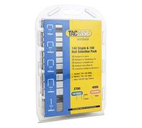 Tacwise 1627 Agrafes de type 140 en Tailles Assorties & Clous de type 180 (18G)/10 mm, Galvanisés, Lot de 3700 Agrafes et 4000 Clous