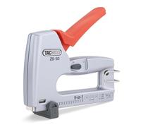 Tacwise 1748 Z5-53 Agrafeuse/Cloueuse Manuelle Professionnelle en Métal 5 en 1, Utilise les Agrafes de type 13, 53 et 71, les Clous de Finition de type 18G et Clous Sans Tête 180
