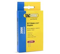 Tacwise 1758 Agrafes à Couronne Étroite Galvanisées de Type 91/14 mm pour Agrafeuse Z4-140, Lot de 2000