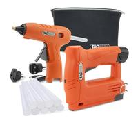 Tacwise 1777 Ensemble Sans Fil, 53-13EL Agrafeuse/Cloueuse 12V, H12-12 Pistolet à Colle Thermofusible 12V, 12V Batterie Lithium-Ion Interchangeable, 10 Bâtons de Colle et Sac de Rangement