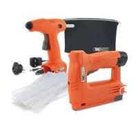 Tacwise 1780 140-180EL Agrafeuse Cloueuse, H12-7 Pistolet à Colle Chaude | Kit d’Outils Sans fil 12V, Inclut 12V Batterie Lithium-Ion Interchangeable, 130 Bâtons de Colle et Sac de Rangement