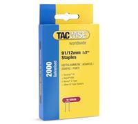 Tacwise 1782 Agrafes à Couronne Étroite Galvanisées de Type 91/12 mm pour Agrafeuse Z4-140, Lot de 2000