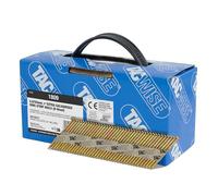 Tacwise 1809 Clous de Charpente Extra Galvanisés 2,8/50 mm, Tête en "D", Tige Annulaire, Inclinés à 34°, Assemblé en Papier, Lot de 800