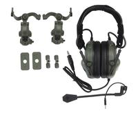 TACWJDM Casque Tactique FAST,Réduction Active Du Bruit Et Captation Du Son(avec Adaptateur Réglable À 360°),Protection Électronique Des Oreilles Pour Le Tir,Protection Contre Les Bruits D'impulsion(OD