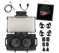 TACWJDM Écouteurs Tactiques Bluetooth 5.3 avec ANC 80dB & Annulation 0.5ms - Protection Auditive Chasse/Stand - Batterie 8H & Commandes Compatibles(Od)