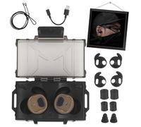 TACWJDM Écouteurs Tactiques Bluetooth 5.3 avec ANC 80dB & Annulation 0.5ms - Protection Auditive Chasse/Stand - Batterie 8H & Commandes Compatibles(T)