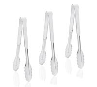 TACYKIBD Lot de 3 pinces de cuisine en acier inoxydable et pince de service, 12'' résistant à la chaleur, pour la cuisson, le service de rôti, le buffet, la salade, les pâtes glacées, l'hôtel