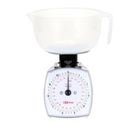 Tada Balance de cuisine analogique à cadran mécanique de 5 kg, tasse à mesurer amovible, fonction tare