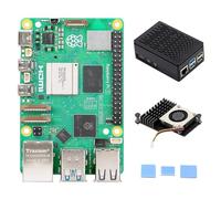Tada Kit de base pour Raspberry Pi 5 8 Go comprenant carte Pi 5 8 Go, boîtier Pi 5 ABS et refroidisseur actif (8 Go de RAM)