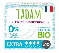 TADAM' - 10 Serviettes Fuites Urinaires - Coton Bio - Protection Extra | Protections Urinaires Pour Femmes Hypoallergéniques - Fuites Urinaires et Incontinence - Sans Substances Toxiques