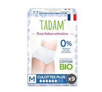TADAM' - 12 Culottes Femme Incontinence Jour ou Post Partum, Absorption XXL, Taille M, Blanc, Discrètes, Confortables & Hypoallergéniques avec Technologie Anti-Odeur.