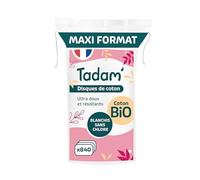 TADAM' - 840 Disques Démaquillants Ovales Réutilisables - Cotons Bio - Ultra Doux, Résistants et Absorbants - Pour Démaquillage Visage