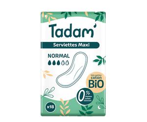 Tadam' Hygiène Féminine Serviette Dermo-Sensitive Maxi Normal 18 unités
