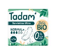 Tadam' Hygiène Féminine Serviette Dermo-Sensitive Ultra Normal 14 unités