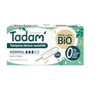 Tadam’ - Tampons Hygiéniques Dermo-Sensitifs - Tampons Femme en Coton Bio Sans Applicateur - Respect Flore Intime - 100% coton bio, Sans Substances toxiques et blanchi sans Chlore - Flux Normal