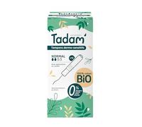 Tadam’ - Tampons Hygiéniques Dermo-Sensitifs - Tampons Hygiéniques avec Applicateur - Respect Flore Intime - 100% Coton Bio Certifié - Sans Substances toxique et Non blanchi au Chlore - Flux Normal