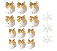 TADAYIM Lot de 15 boules de sapin de Noël en mousse incassable - Décoration de sapin de Noël - Pour intérieur ou extérieur - Pour porte murale, bureau, école, ferme, fête d'hiver