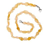Taddart Minerals Collier pépites jaunes en pierre précieuse naturelle Citrine Longueur 45 cm Fait main, Gemme