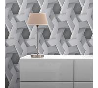 TADESSI Leonardo M1-No.3559 Papier peint intissé - Aspect 3D - Moderne - Géométrique - Gris