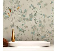 TADESSI M1-No.3572 Papier peint intissé Motif fleurs Bleu/blanc