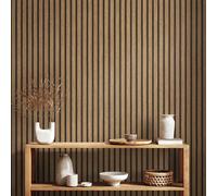 TADESSI Papier peint intissé design M1-No.3912 - Beige marron noir - Panneaux en bois pour salon, chambre à coucher, cuisine