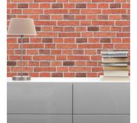 TADESSI Papier peint Jacker - Vicco M1-No.859 - Effet 3D - Papier peint effet brique rouge - Papier peint aspect pierre pour salon, cuisine ou couloir
