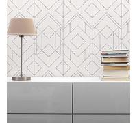 TADESSI WTD 628 Tino Papier peint intissé Motif géométrique Blanc/gris