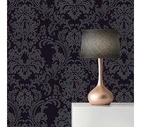 TADESSI WTD Nicolo M1-No.169 Papier peint intissé style baroque Noir