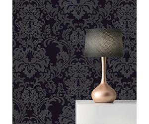 TADESSI WTD Nicolo M1-No.169 Papier peint intissé style baroque Noir