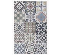 Tadi & Imperio1979 ALHAMBRA-05 Tapis en Vinyle hydraulique à Carreaux Multicolores pour Cuisine, Couloir, Toilettes, Chambres avec Envers PVC antidérapant