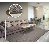 Tadi & Imperio1979 Tapis à Chevrons Taupe - Tapis Rustique - Effet Laine - Tapis de Salle à Manger - Tapis de Salon - Tapis d'entrée