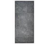 Tadi & Imperio1979 Tapis de Cuisine Long en Vinyle Anthracite avec Motif marbre bré, pour Salon et Bureau, antidérapant avec détails Gris